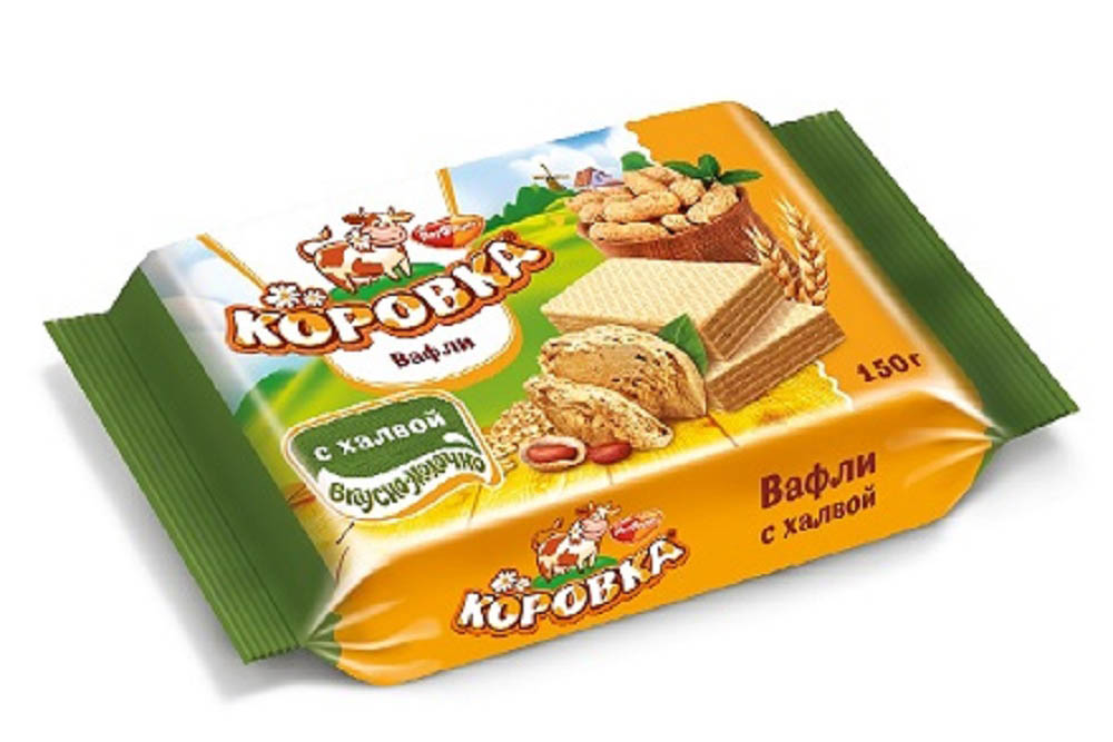 Вафли Коровка с халвой 150г