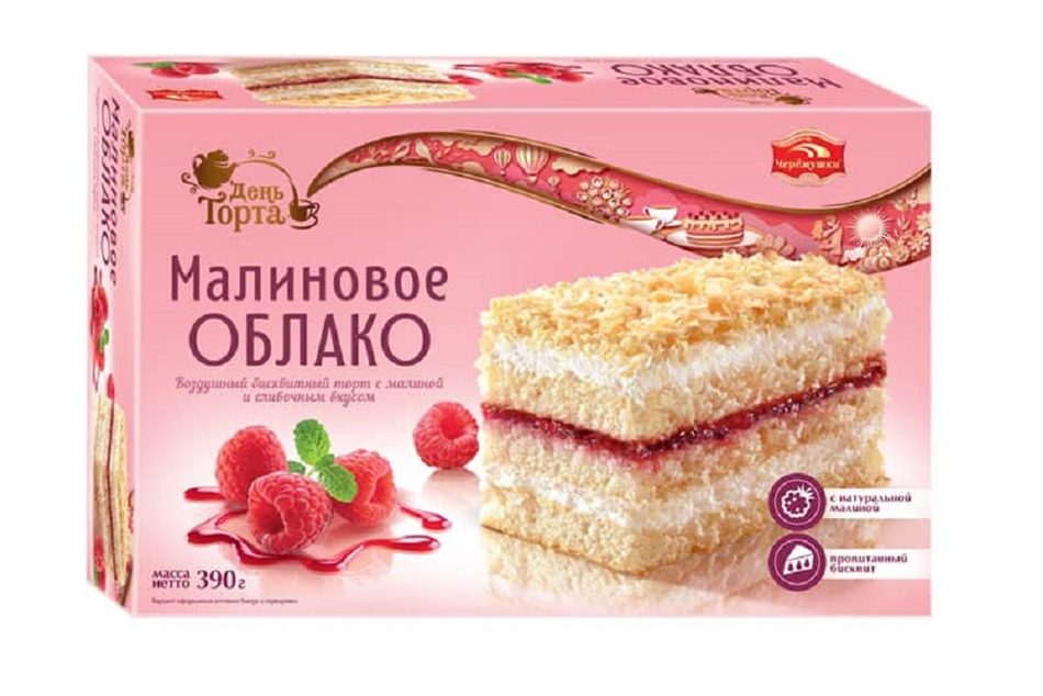 Торт Черемушки Малиновое облако 390г