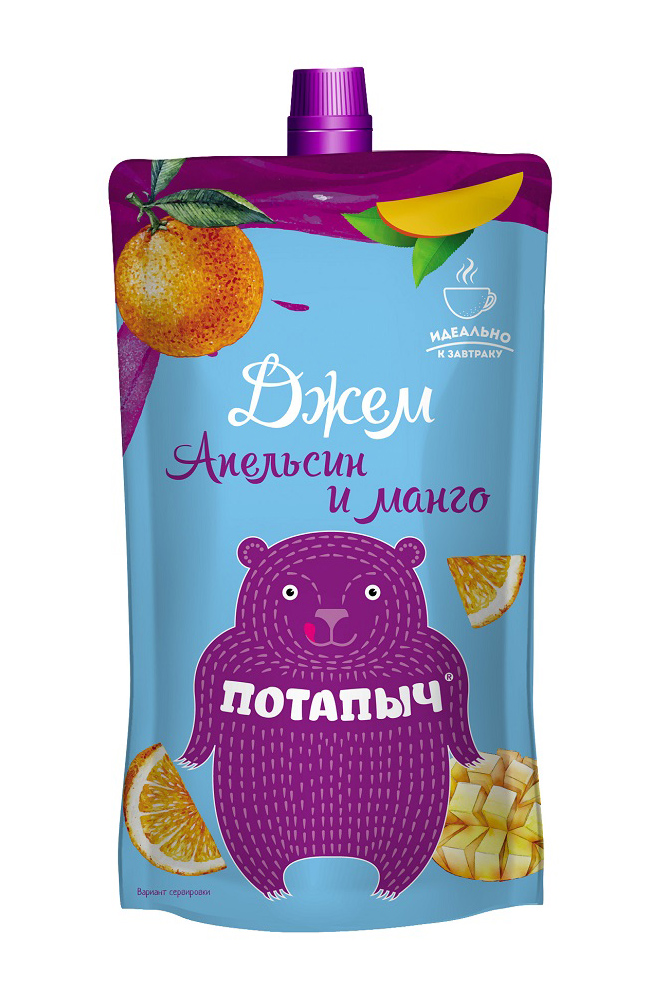 Джем Потапыч апельсин и манго 300г дой-пак