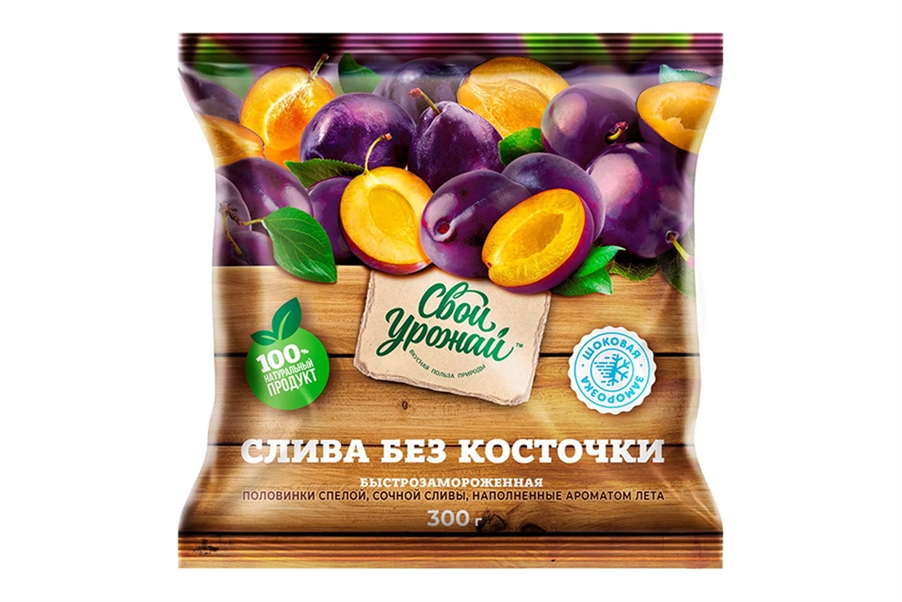 Слива Свой Урожай без косточки быстрозамороженная 300г