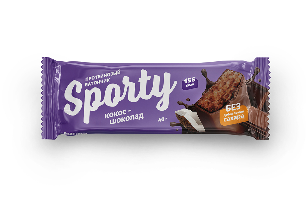 Батончик Спорти Кокос-шоколад глазированный 40г