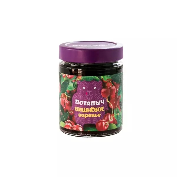 Варенье Потапыч  вишнёвое 280г ст/б