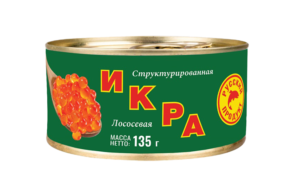 Икра лососевая структурированная ж/б 135г