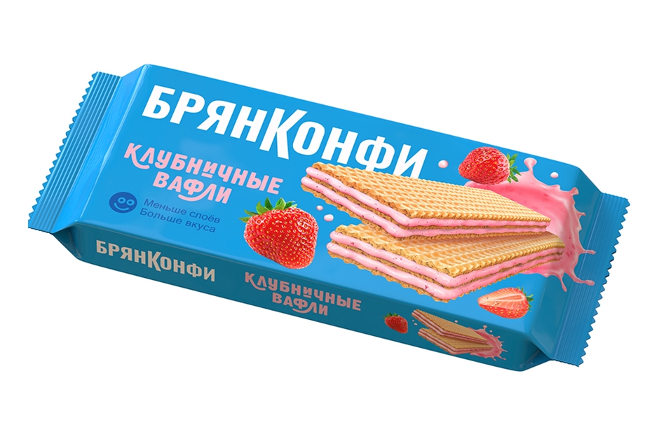 Вафли Брянконфи Клубничные 190г