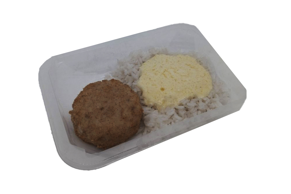 Котлета фирменная со сливочным соусом и рисом 250г