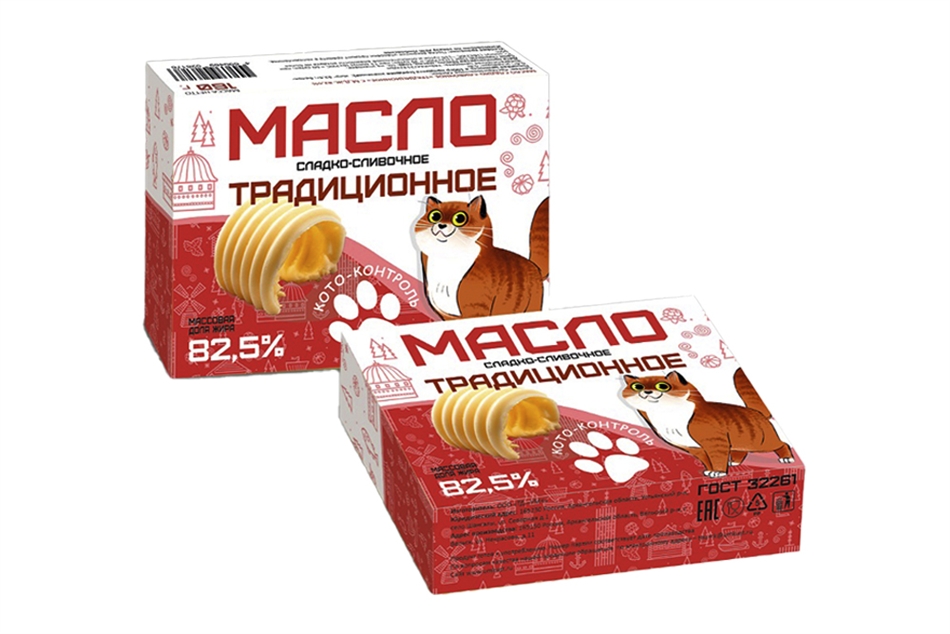 Масло Кото-Контроль Традиционное сладко-сливочное  82,5% 160г