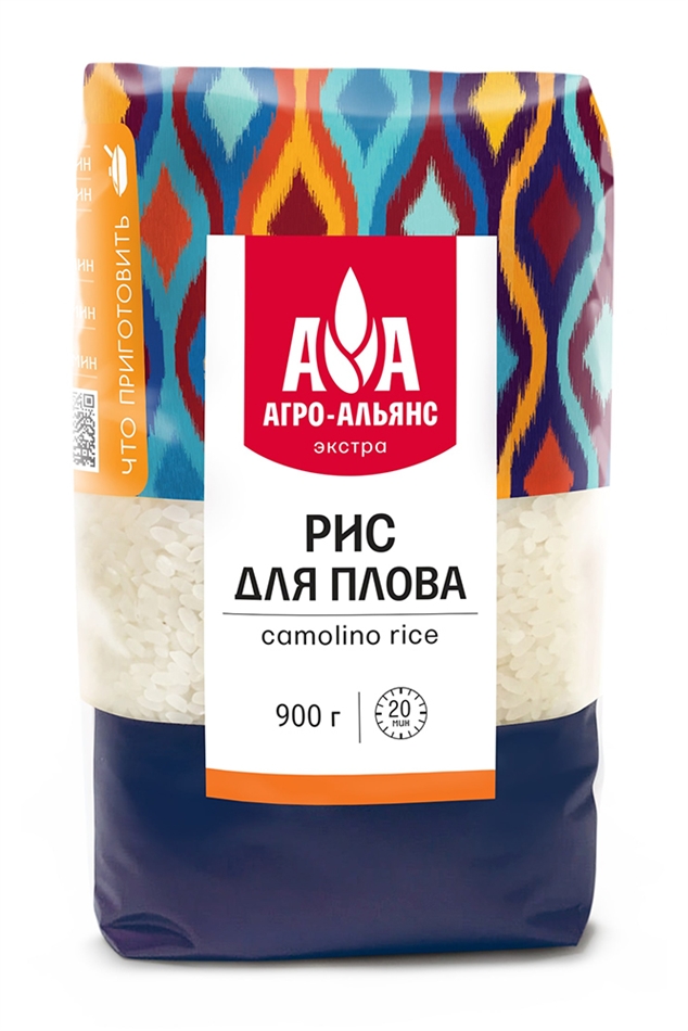 Рис Агро-Альянс Экстра для плова 900г