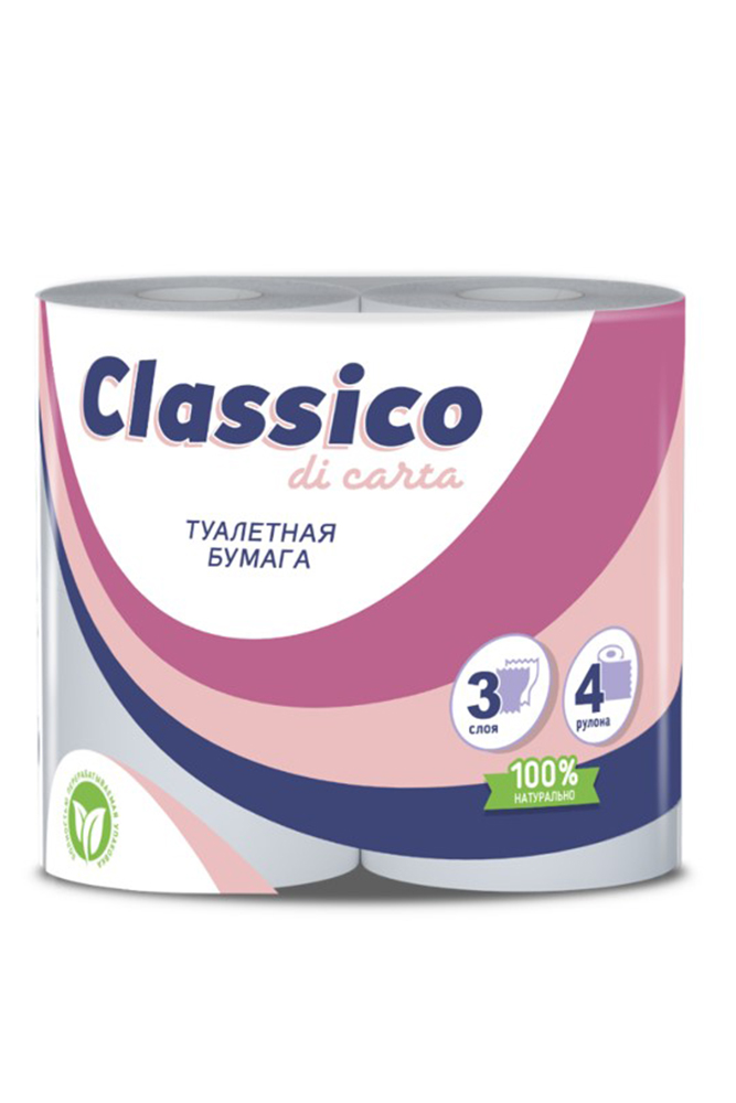 Бумага туалетная Классико ДиКарта 3сл 4шт