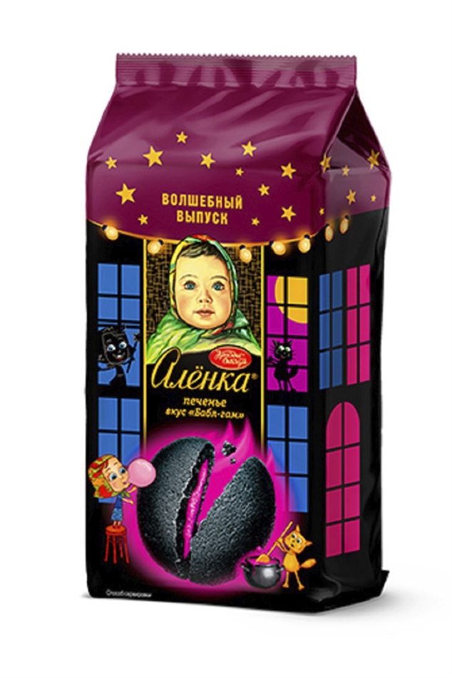 Печенье Аленка сдобное с начинкой со вкусом бабл-гам 120г