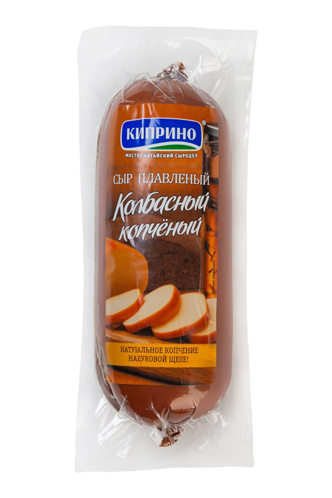 Сыр Киприно плавленый колбасный копченый 40% 300г