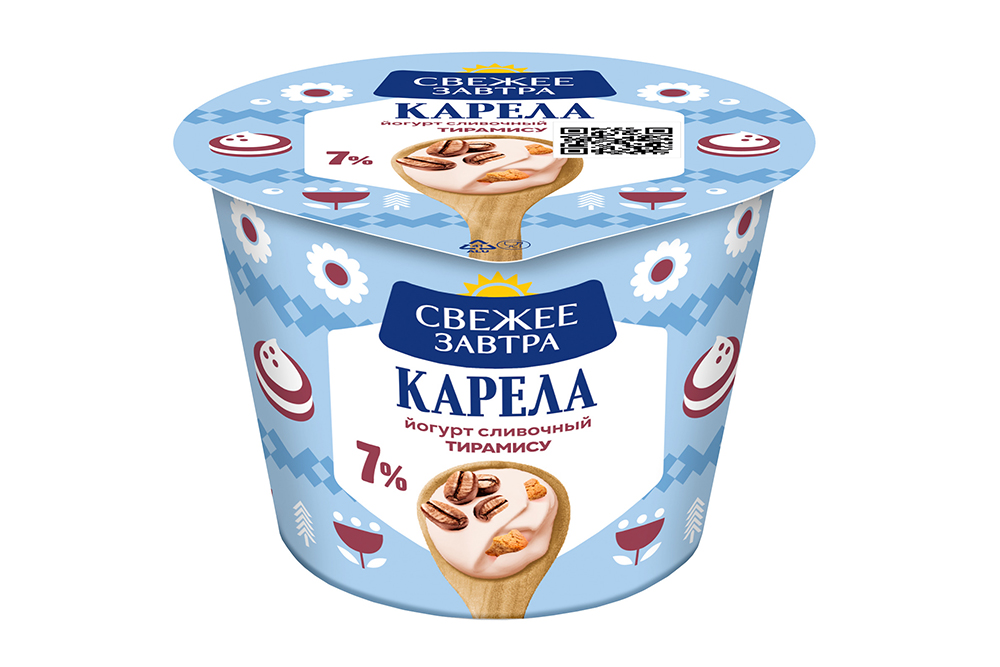 Йогурт Свежее завтра Карела Тирамису 7,0% 180г