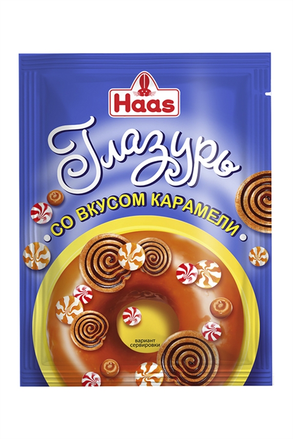 Глазурь Хаас со вкусом карамели 75г