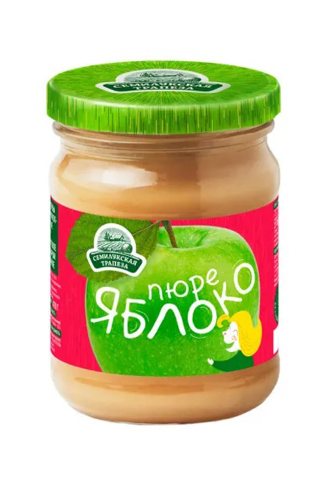 Пюре Семилукская трапеза яблочное с сахаром ст/б 260г