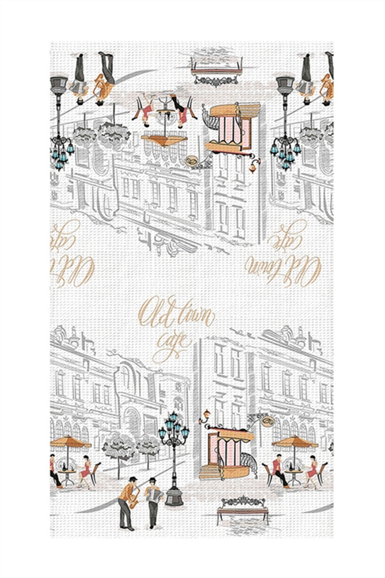 Полотенце вафельное Самойловский Текстиль 40х70см Город-1