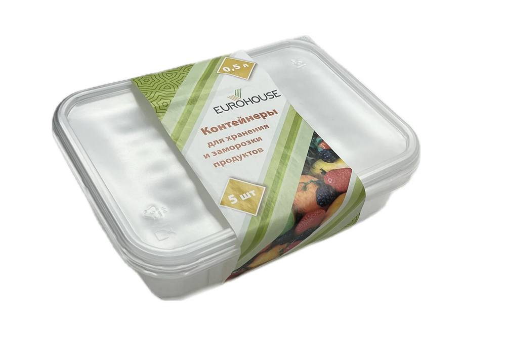 Контейнеры для хран.и замороз.продуктов 0,5л 5шт