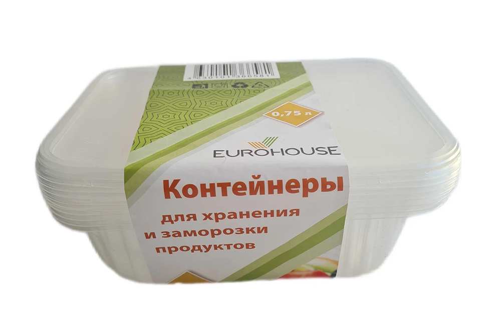 Контейнеры для хран.и замороз.продуктов 0,75л 5шт