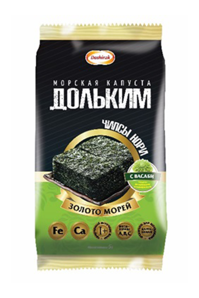 Чипсы Дольким морская капуста васаби 5г
