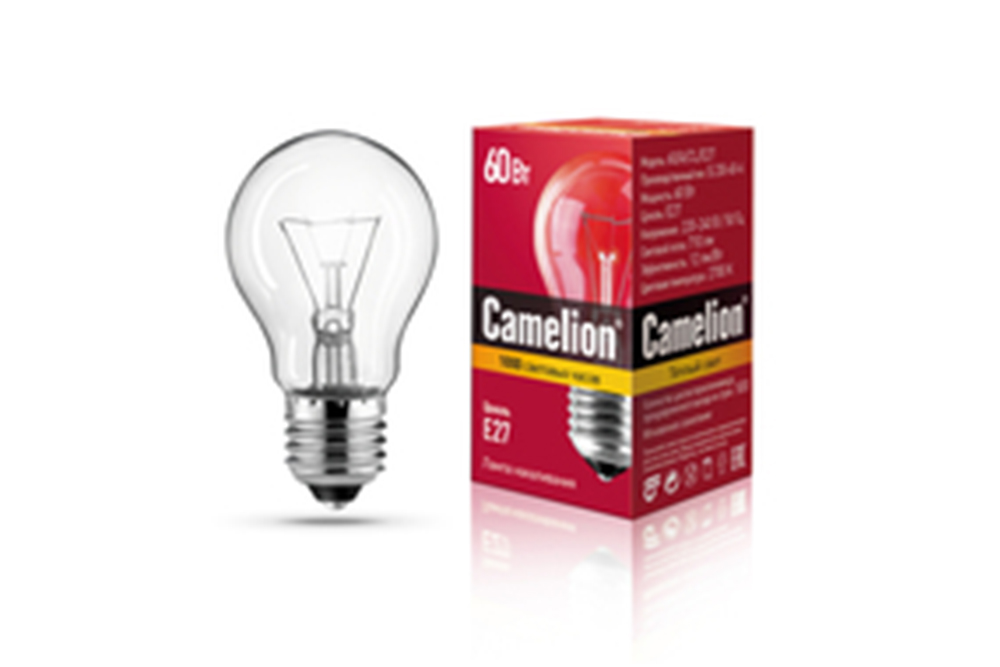 Лампа накаливания Камелион 60Вт Е27