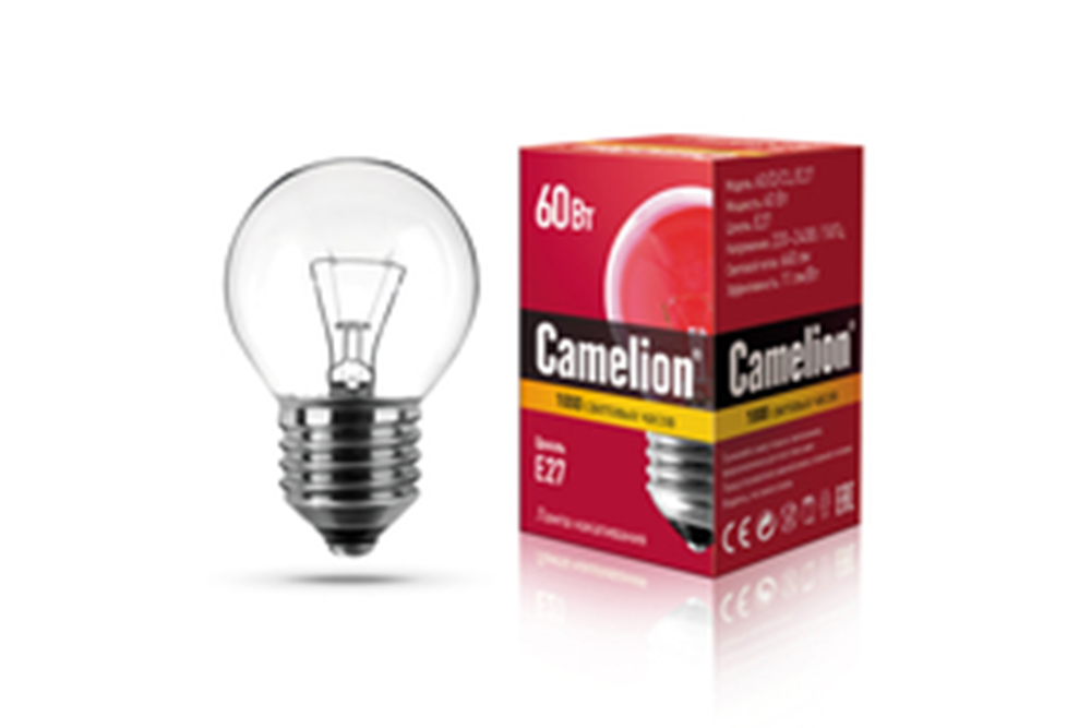 Лампа накаливания Камелион 60Вт Е27 сфера
