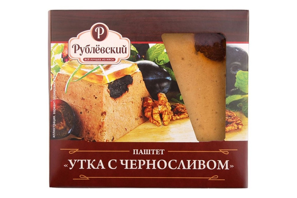 Паштет Рублевский мясной Утка с черносливом 200г