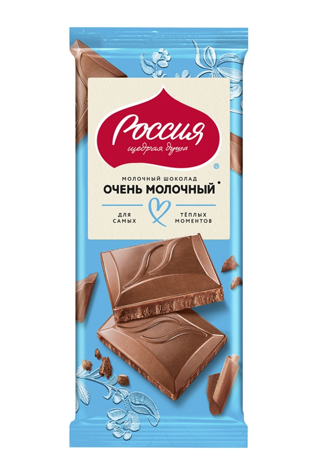 Шоколад Россия - щедрая душа молочный 75г