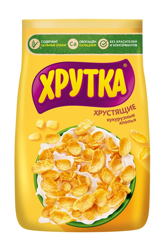 Хлопья Хрутка кукурузные хрустящие обогащенные кальцием 290г