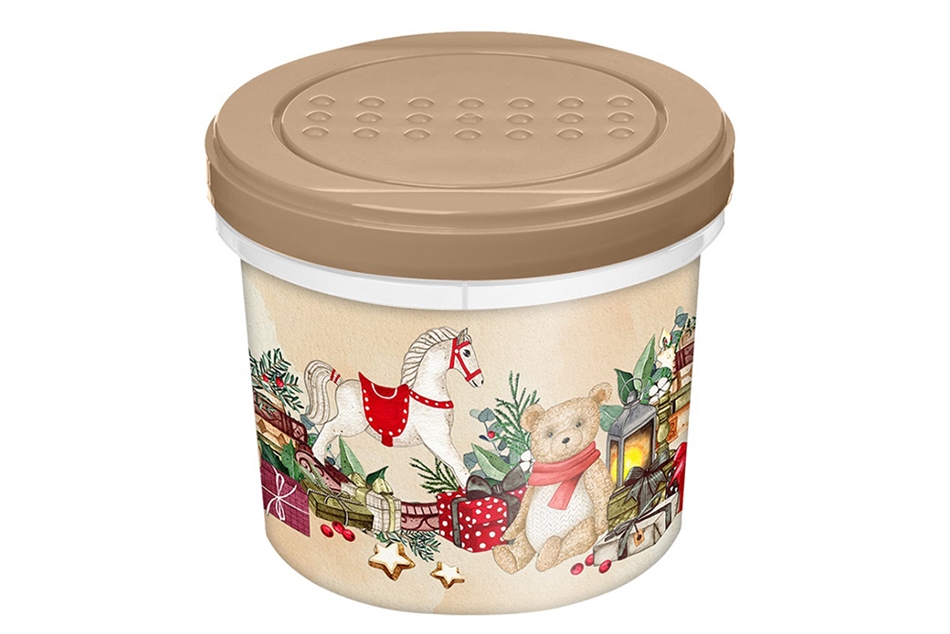 Банка с крышкой 0,7л с декором Игрушки микс