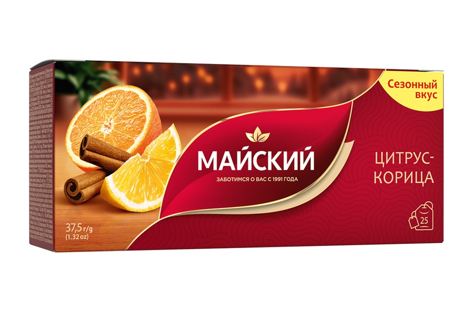 Чай Майский Цитрус-корица 37,5г 25пак