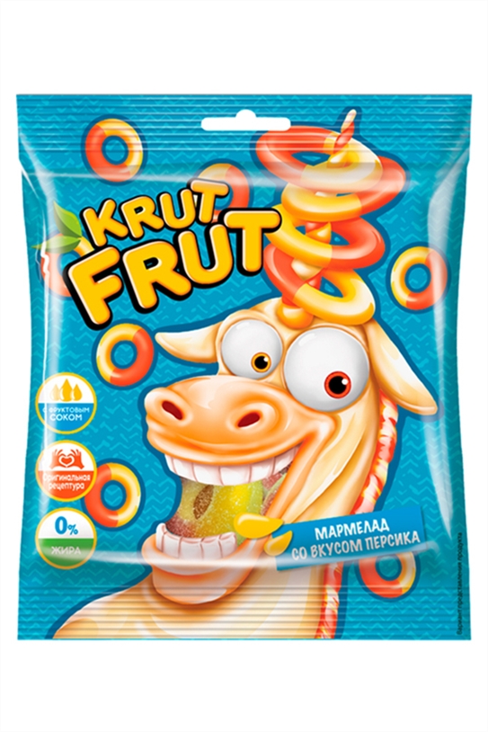Мармелад жевательный Крут Фрут Колечки со вкусом персика 70г