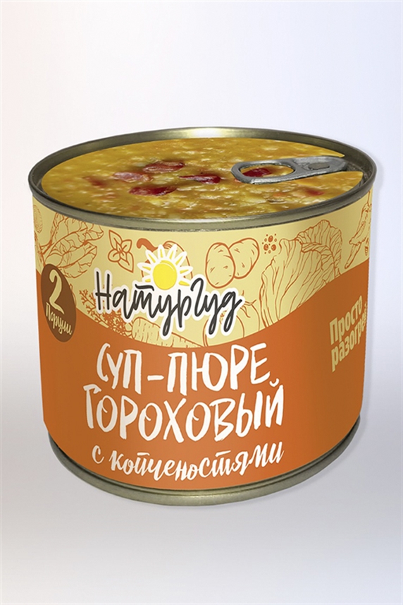 Суп-пюре Натургуд гороховый с копченостями ж/б 525г