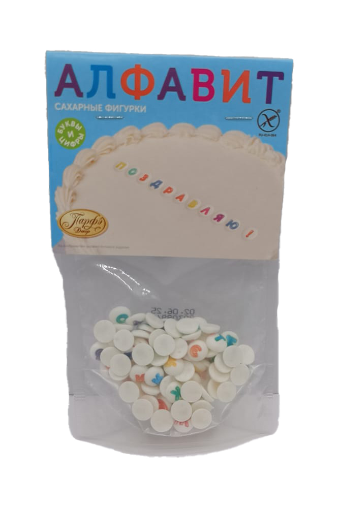 Изделие сахарное Алфавит 20г