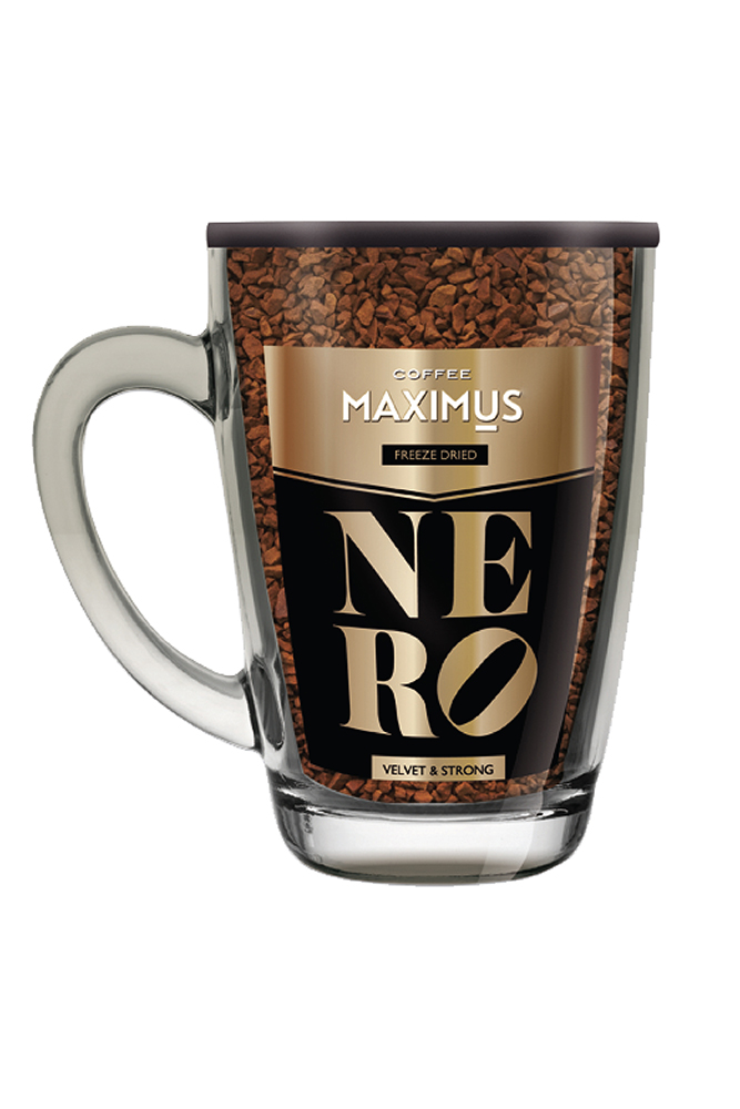 Кофе Максимус  Неро сублимированный в стеклянной кружке 70г