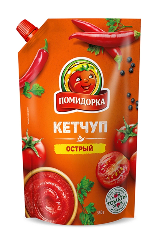 Кетчуп Помидорка острый дойпак 350г