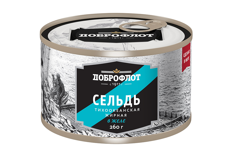 Сельдь Доброфлот  жирная в желе 260г