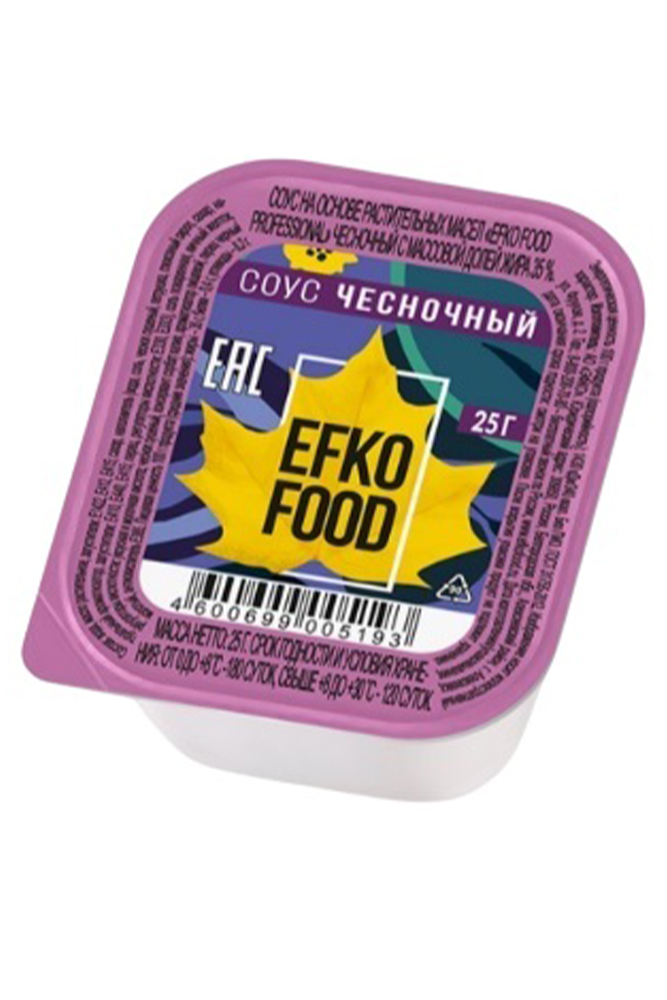 Соус Эфко Фуд чесночный 35% дип-пот 25г