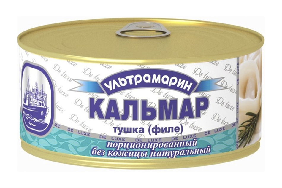 Кальмар Ультрамарин нат.тушка(филе) ключ 185г