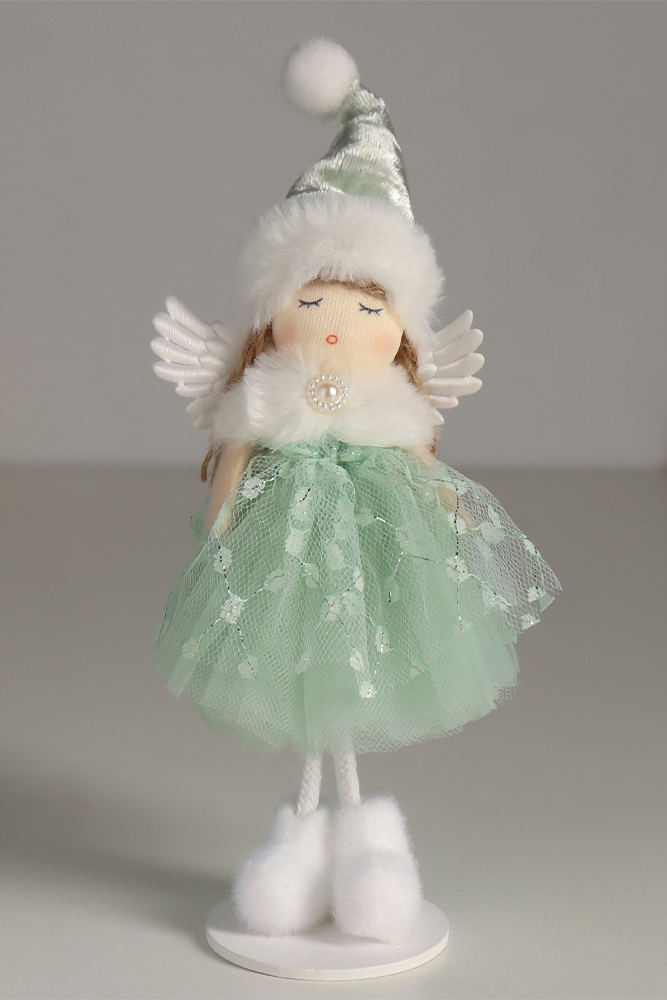 Фигура Ангелочек в зеленом платье 16 см10471309