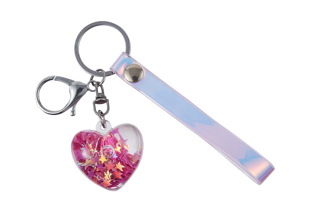 Брелок сердечко микс 70057