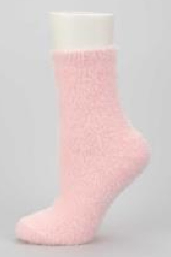 Носки женские махровые цвет светло-розовый р.23-25