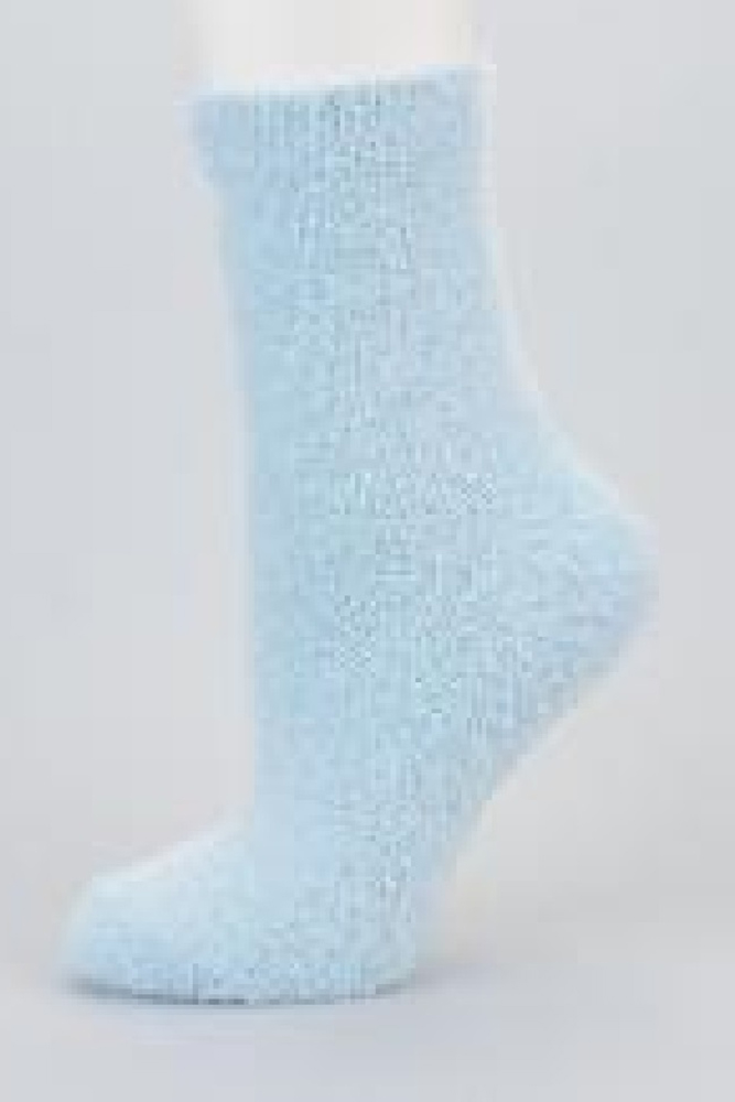 Носки женские махровые цвет светло-голубой р.23-25