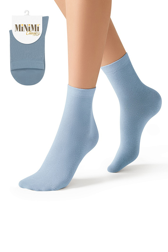 Носки женские Миними Котон1202 голубой размер 35-38