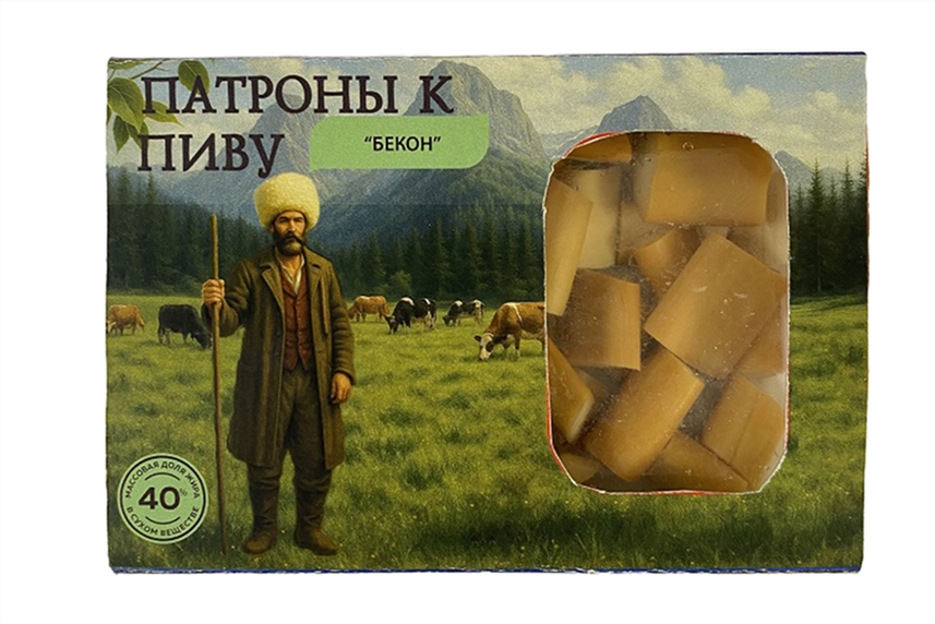 Продукт молокосодержащий Патроны к пиву со вкусом бекона 100г