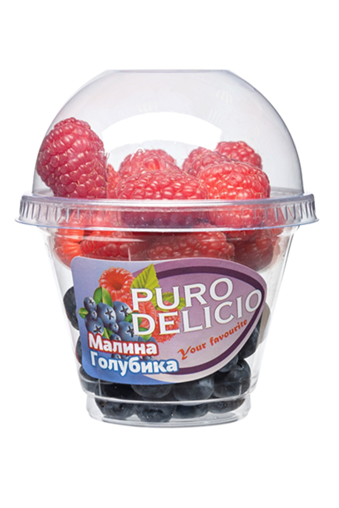 Ягодный микс Пуро Делишио шейкер малина/голубика 150г