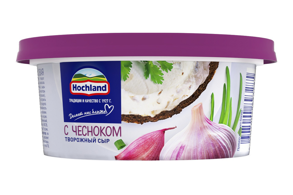 Сыр творожный Хохланд с чесноком 140г