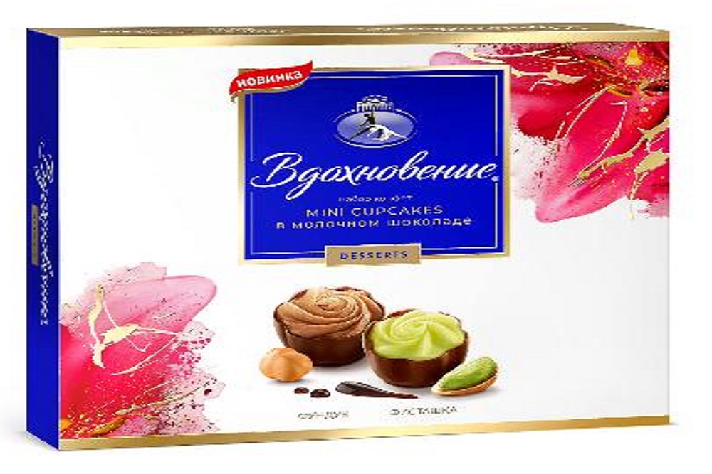 Конфеты Вдохновение мини капкейк фисташка фундук 101г
