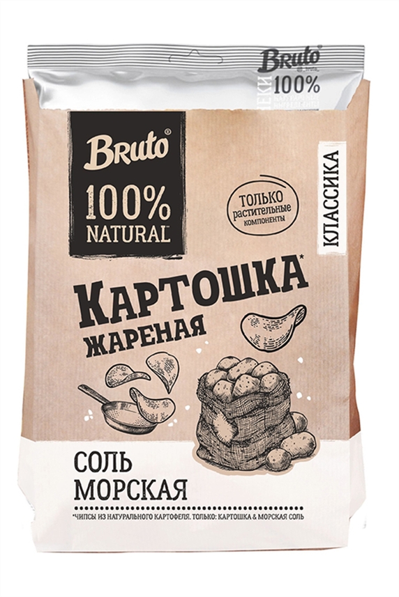 Чипсы Бруто Крафт картофель с морской солью120г