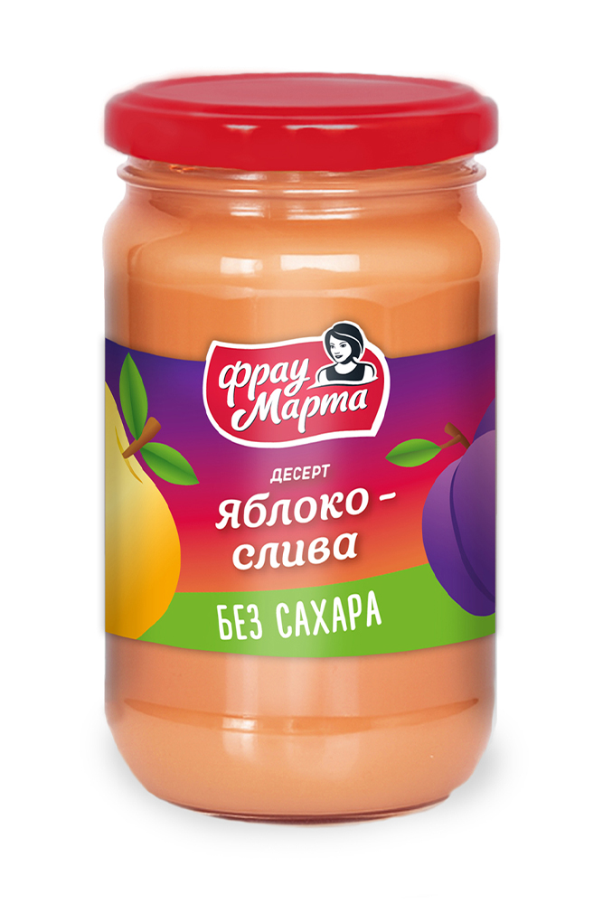 Десерт фруктовый Фрау Марта яблоко/слива 360г