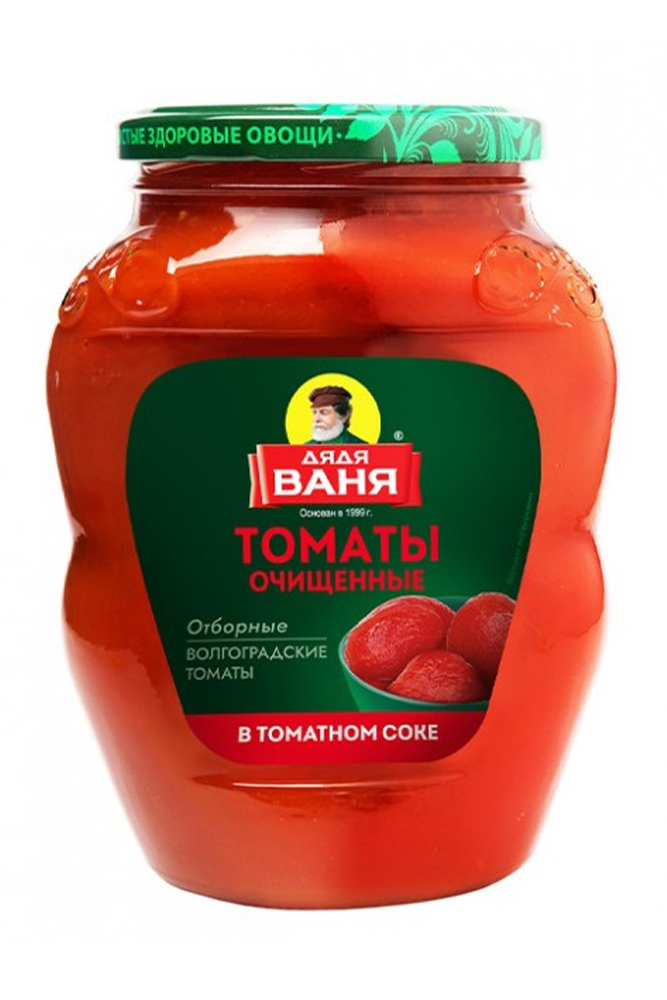 Томаты Дядя Ваня очищенные в томатном соку ст/б 680г
