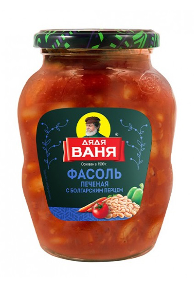 Фасоль Дядя Ваня печеная с болгарским перцем ст/б 370г