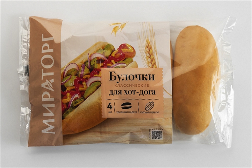 Булочки Мираторг для хот-дога 260г